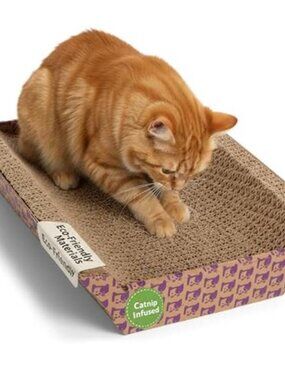 Cat Scratcher Lounge Bed Cardboard Cat Scratcher Catnip Infused Bed